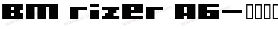 BM rizer A6字体转换